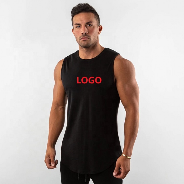 2021 Summer custom logo undershirts mens stringers gym wear bodybuilding sleeveless gym shirt men's tank tops