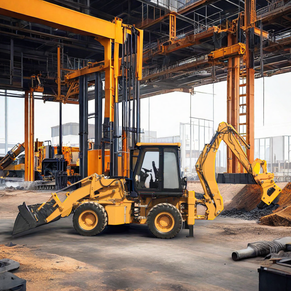 Free Shipping!!!hot Selling Backhoe Loader Hydraulic Hammer Backhoe Excavation Wheel Loader for Sale Front Loader YUNNEI Engine
