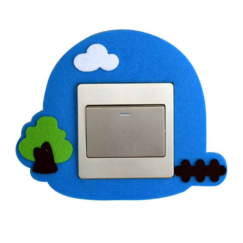 light switch wall funny sticker room cartoon room decoration felt switch cover sticker
