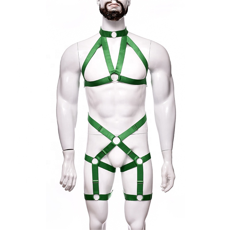 Colourful sexy high quality club truss up mens thong lingerie gay bodysuit