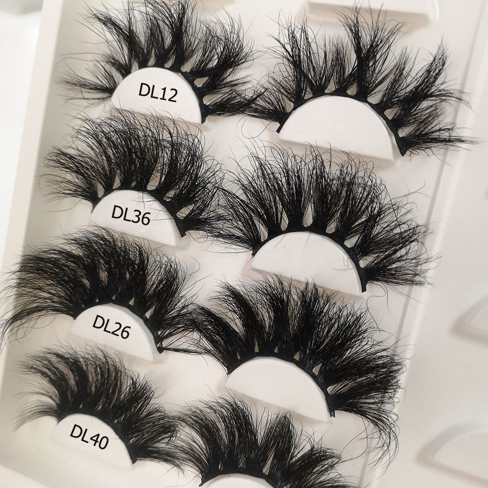 lashes3d wholesale vendor 25mm full strip lashes 3D Real Mink Lashes Multilayer Soft Thick False Eyelashes mink lashes3d wholesa