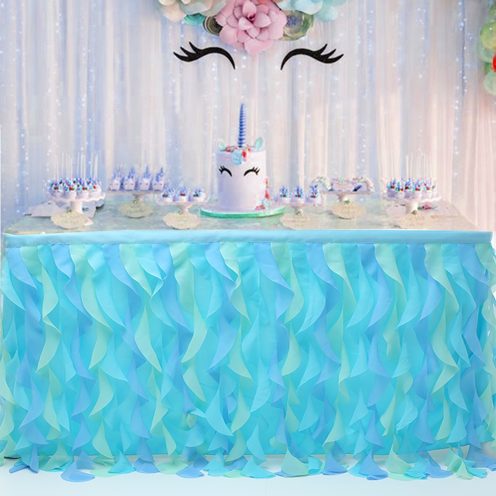 ruffled hotel birthday basic decorative materials banquet tutu table skirt tiffany