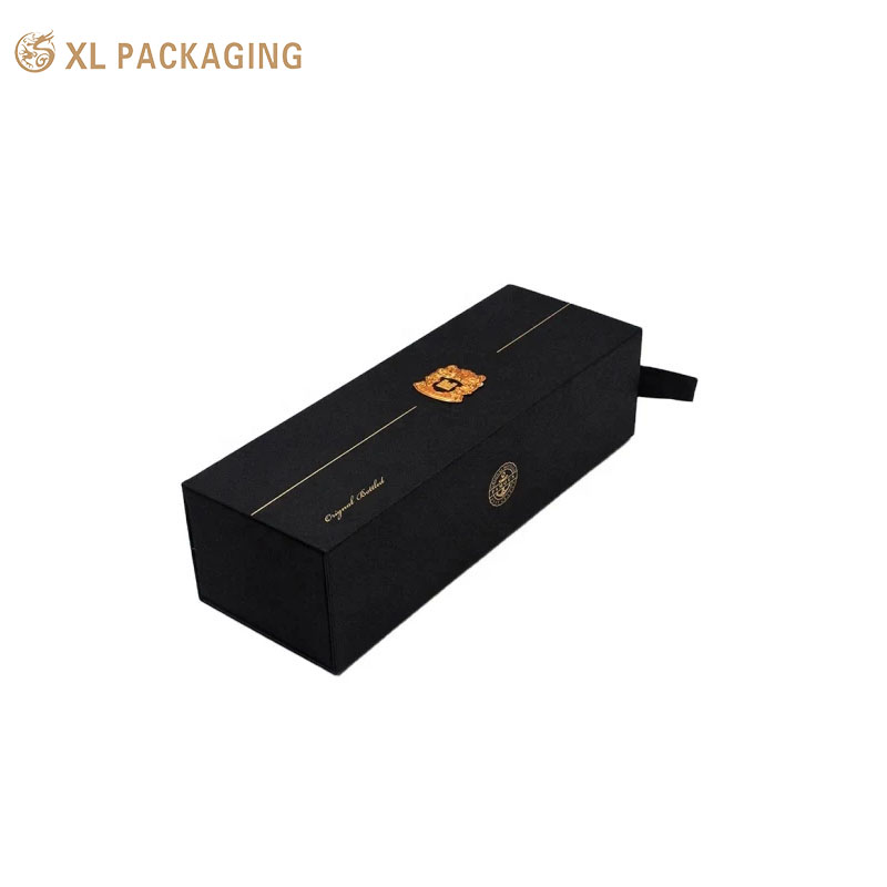 Customized Folding Magnet Box Agave Brandy Spirits White Red Wine Ribbon Folding Magnet Box With Logo