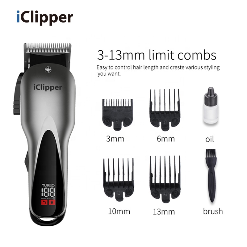 IClipper-Y6 профессиональный беспроводной электрический набор для стрижки волос, перезаряжаемый триммер для мужчин, детей, семейные машинки для стрижки волос