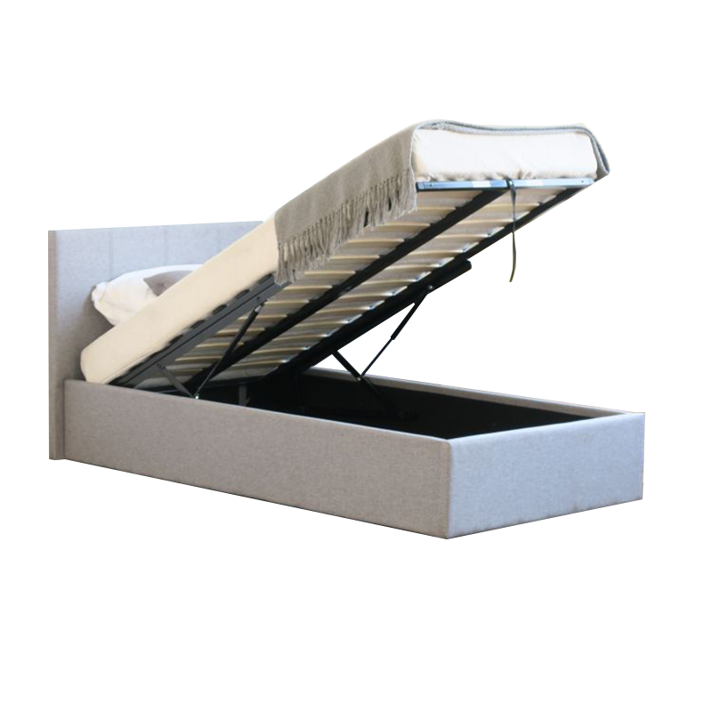 Hot sale Modern Designer Practical Sparkling Diamantes Single Upholstered Storage Hopsack Fabric Bed