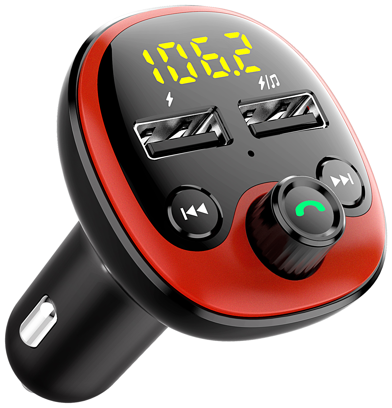 Автомобильный MP3-плеер Bluetooth 5,0, FM-передатчик, беспроводной радиоадаптер, музыкальный плеер, автомобильный комплект с громкой связью и USB-зарядкой