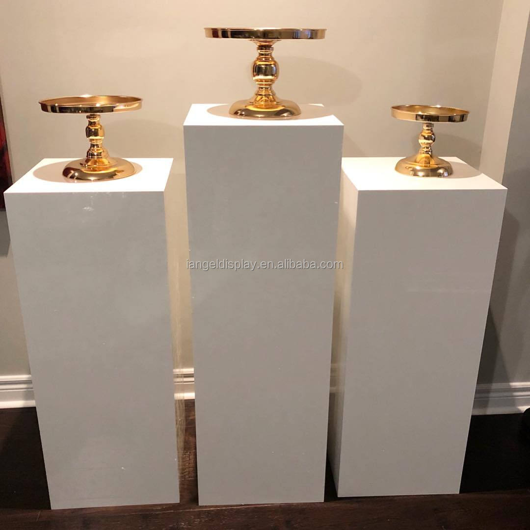 Iangel 70cm height customized square acrylic plinth wedding plinths