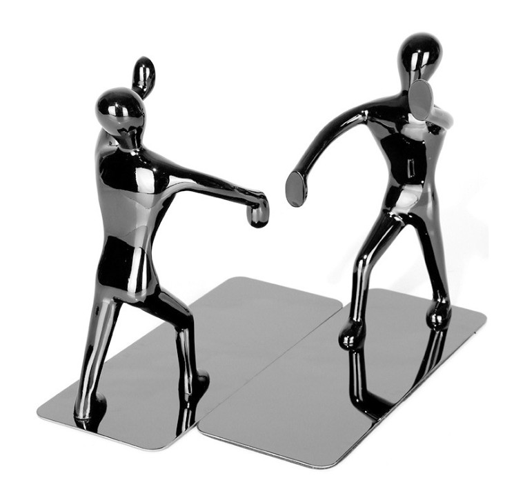T13 сверхмощный нержавеющая сталь человек bookends Нескользящие Bookends книги по искусству Bookend