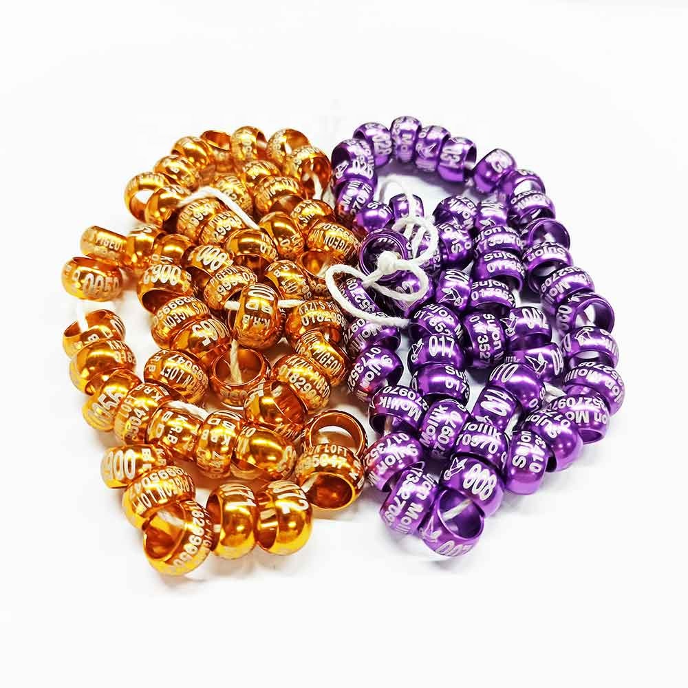 Good Quality Machine Maker Canary Bird Pigeon Colorful Rings, Ready To Ship Washer Ring Birds 5mm
