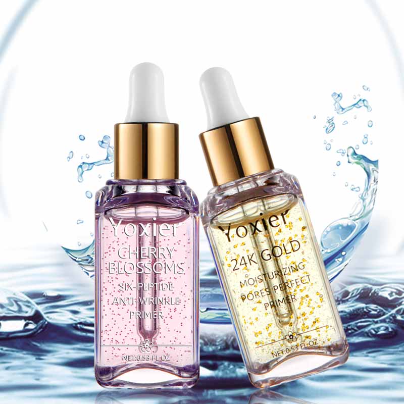 Вишня цветет и 24 К золото лицо праймеры Private Face Primer Косметика для губ Тени для век праймеры