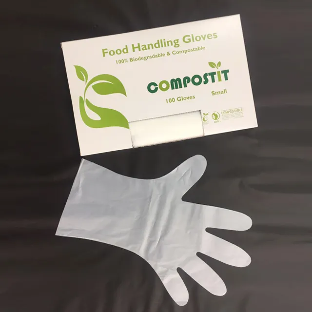 cornstarch made disposable biodegradable gloves certificated compostable