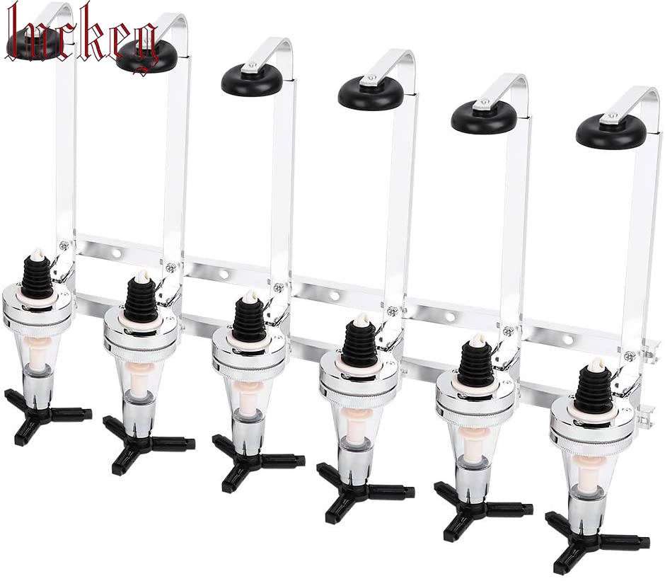 6 Row wall mount bottle liquor shot dispenser bar liquor dispenser