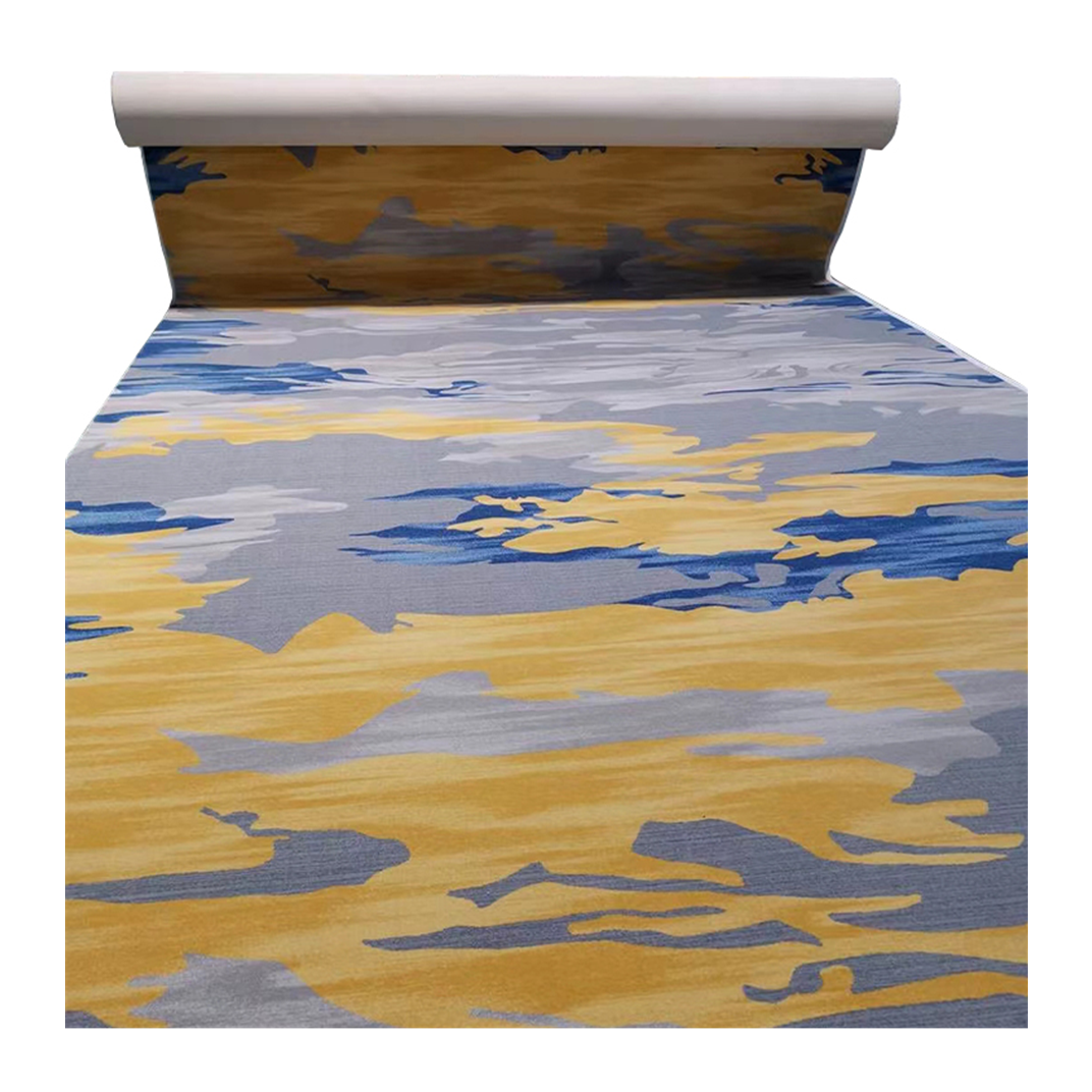 Factory Printed Carpets And Rugs For Hotels Broadloom Living Room Lobby Commercial Loop Printed Washable Rug Carpet