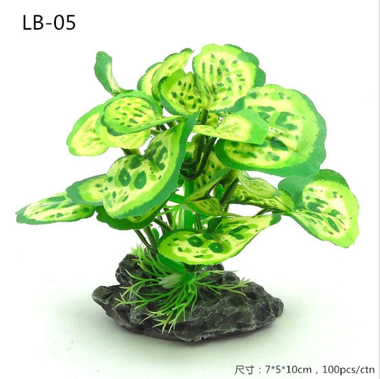 GAKO LB Aquarium Fish Tank Artificial Plastic Water Grass Green Plant Ornament Decor