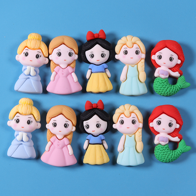 Children DIY character halloween hair clips baby princess clay dolls for bows accessory