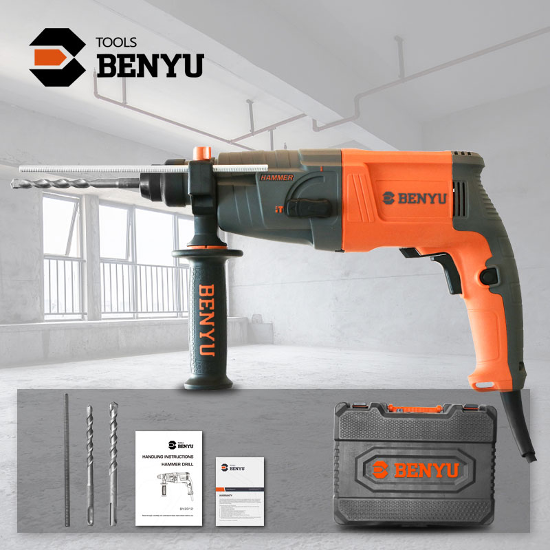 BENYU Brand Rotary Hammer Impact drill BY2012 20mm 2 Function SDS Plus drill Machine Hammer drill 500W