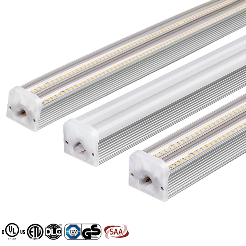 DLC High Lumen алюминиевое снабжение жилья светом, 5ft 8ft двойной 18 Вт t5 светодиодные трубки света светильники линейный мастерской Коммерческая половая доска СИД потолочный светильник