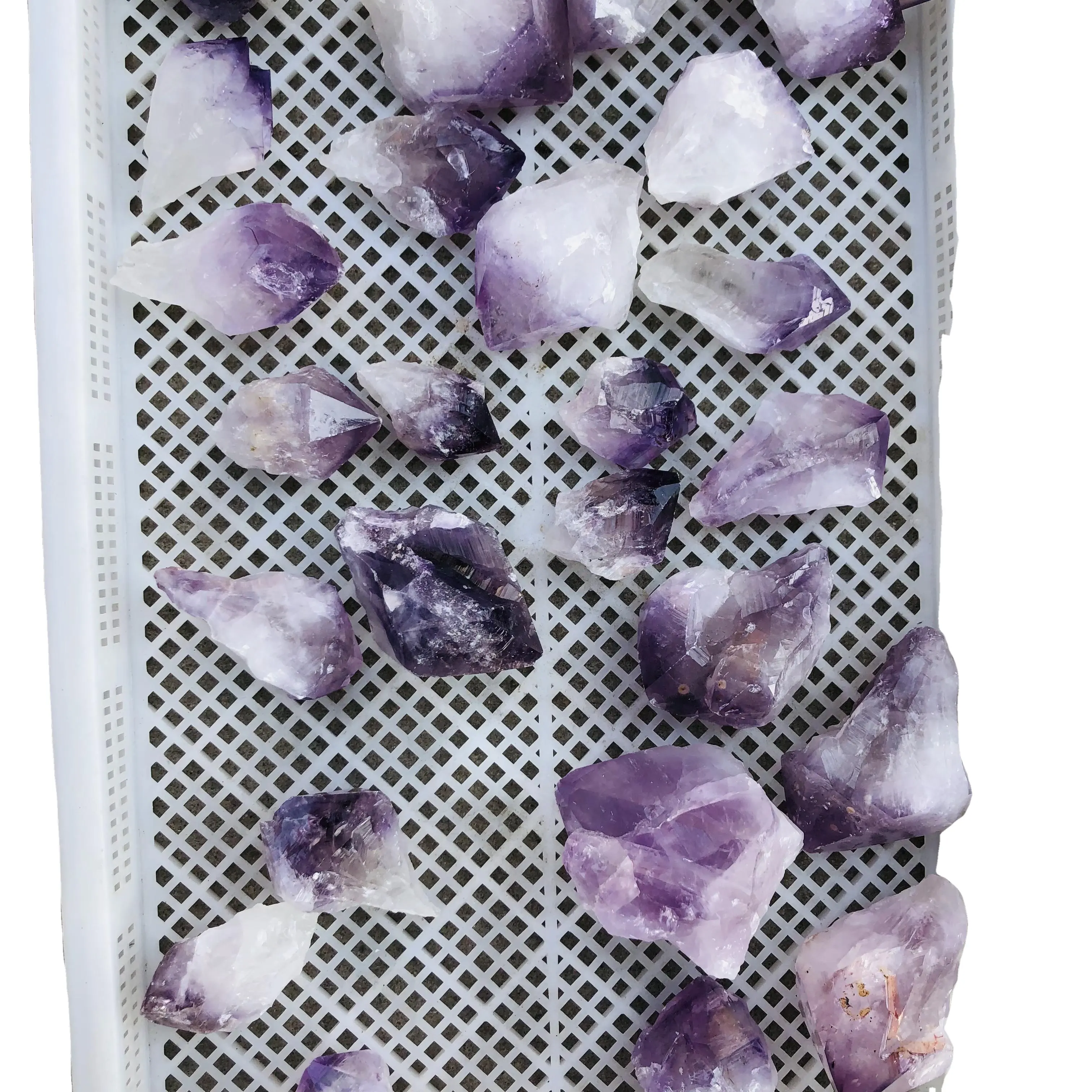 Wholesale in bulk rare Natural High Quality healing quartz light purple free shape Amethyst point towers on sale