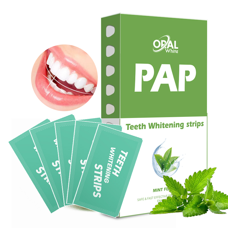 Bset Seller Dental Flavoured Teeth Whitening Strips Stain Teeth Removal Pap Teeth Whitening Strips Peroxide Wholesale