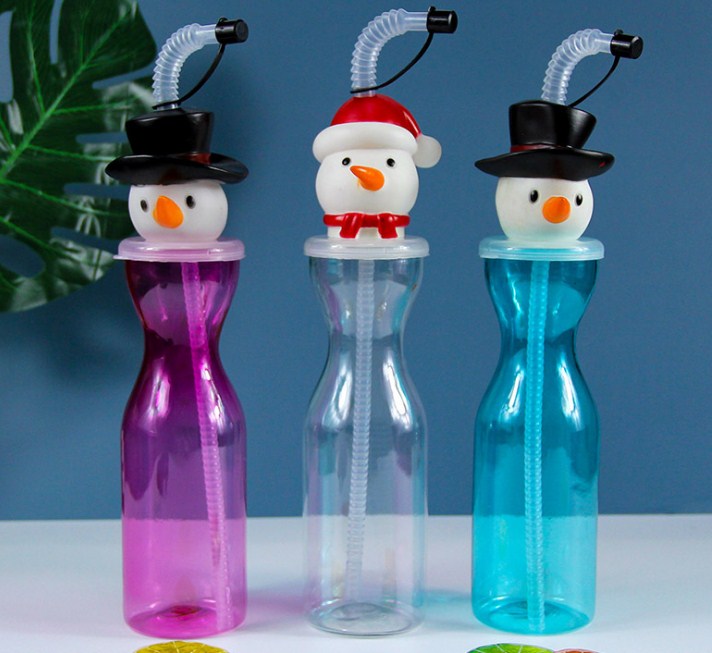 Slush Animal Cartoon Cold Yard Children's Milk Tea Kids Christmas Cup with Straw