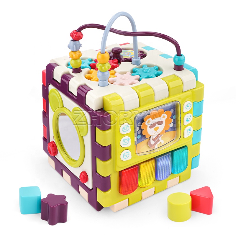 Zhorya kid learning games baby educational play center toys toddler music activity busy cube toy