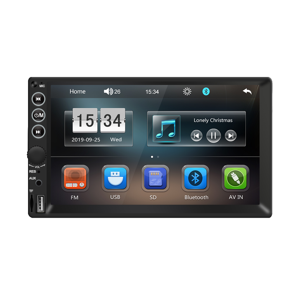 Ezonetronics Универсальный 2 DIN сенсорный 7 дюймов FM радио автомобиль видео MP3 MP4 DVD плеер с USB/TF/SD/AUX/камера заднего вида автомобиля MP5 плеер