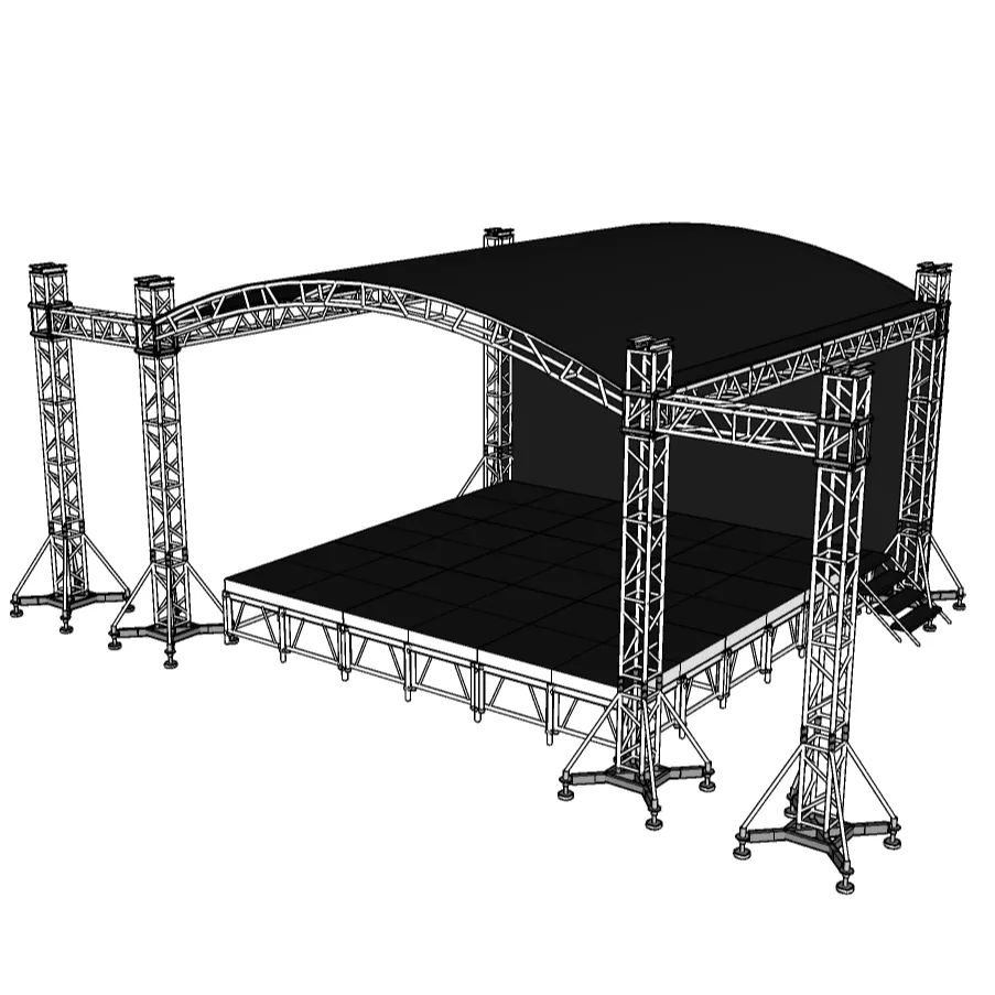 Aluminum Outdoor Event Truss System Concert Roof Truss For Hanging Speakers