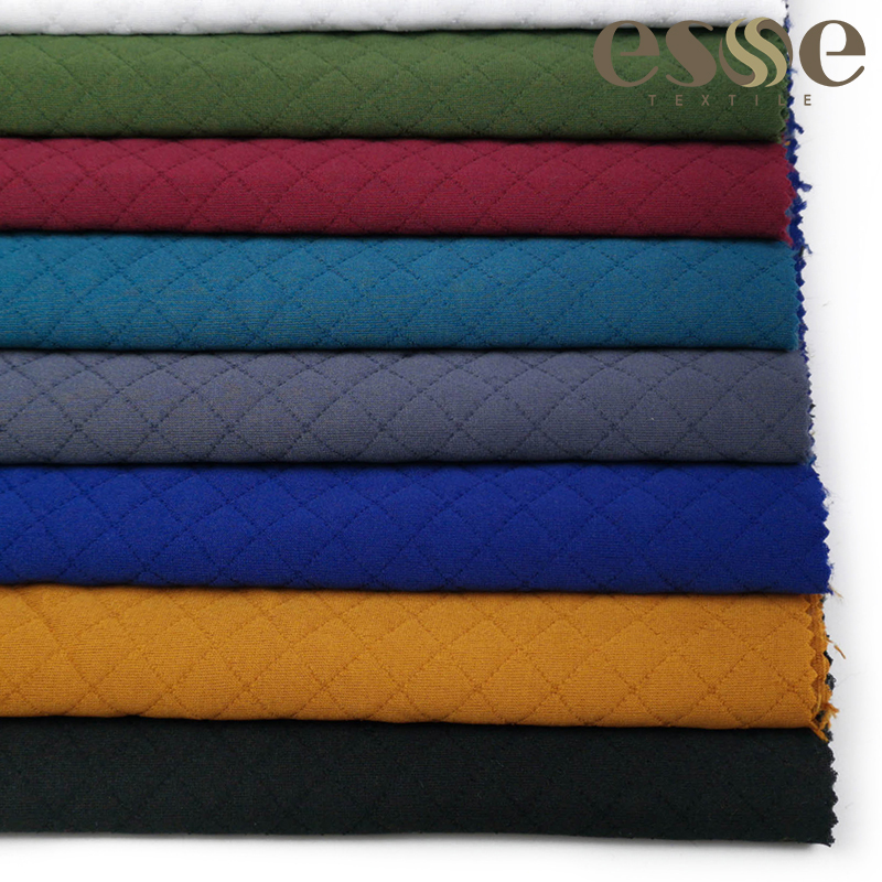 ESSE TEXTILE quilt jacquard fabric poly spandex brocade elastic tela shaoxing elastic