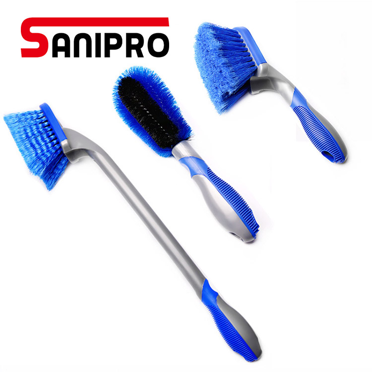 Sanipro OEM небольшие пользовательские Портативные Инструменты для чистки автомобильных колес, щетки для чистки автомобильных колес, щетка для чистки автомобильных колес