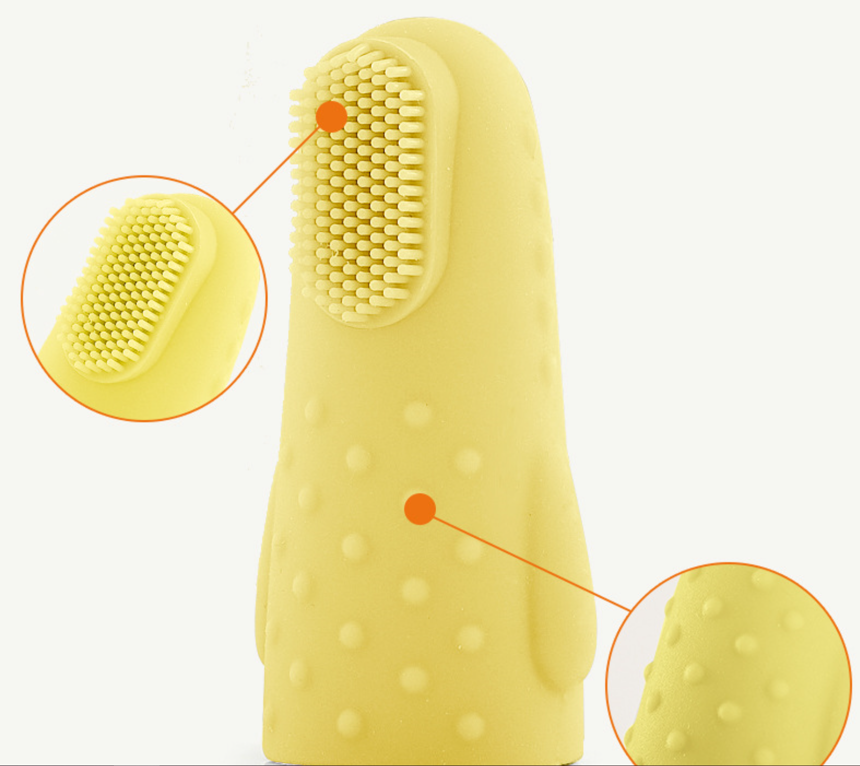2020 High Quality BPA Free Soft Silicone cute Baby Finger Toothbrush