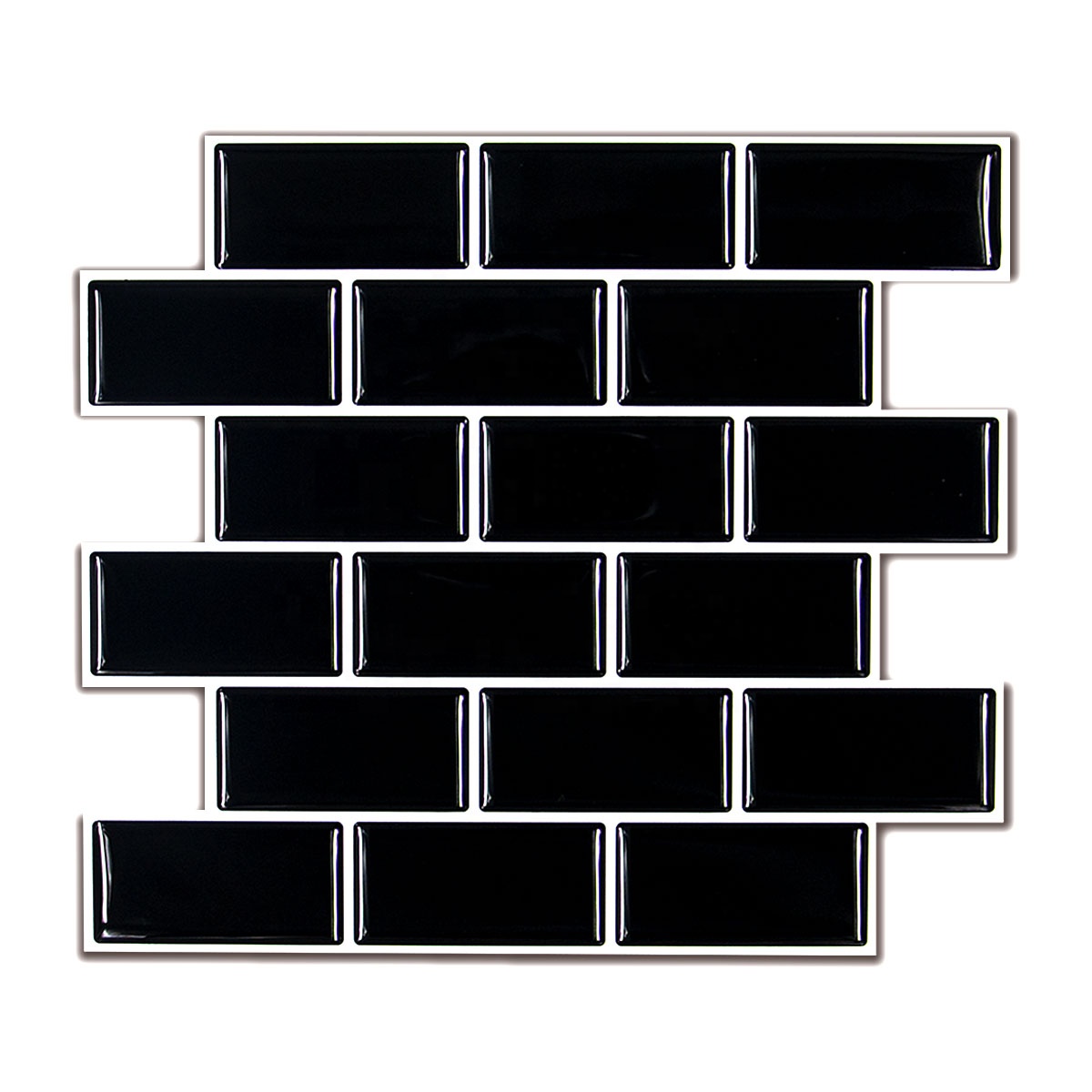 2020 черная плитка Метро кухонные обои backsplash