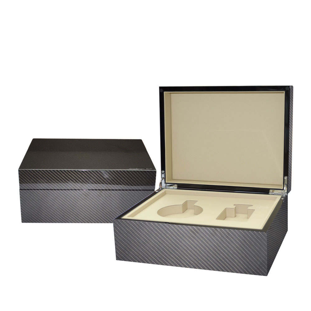 Perfume Packaging Box MDF Wood Top Luxury Elegant Gift Custom Double Perfume Box