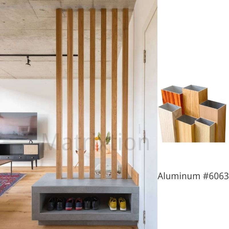 Interior Aluminum wood modern decor living villa room House Decorating Room Divider