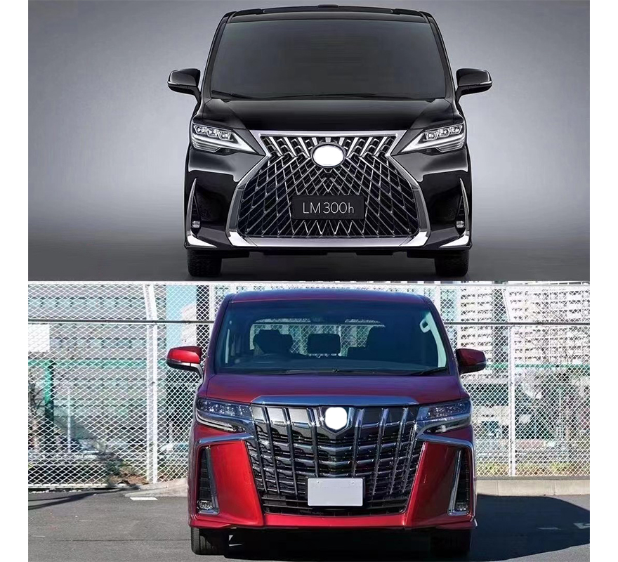 Высококачественный полипропиленовый корпус LM300 для Toyota Alphard & Vellfire с капотом и налобным фонарем