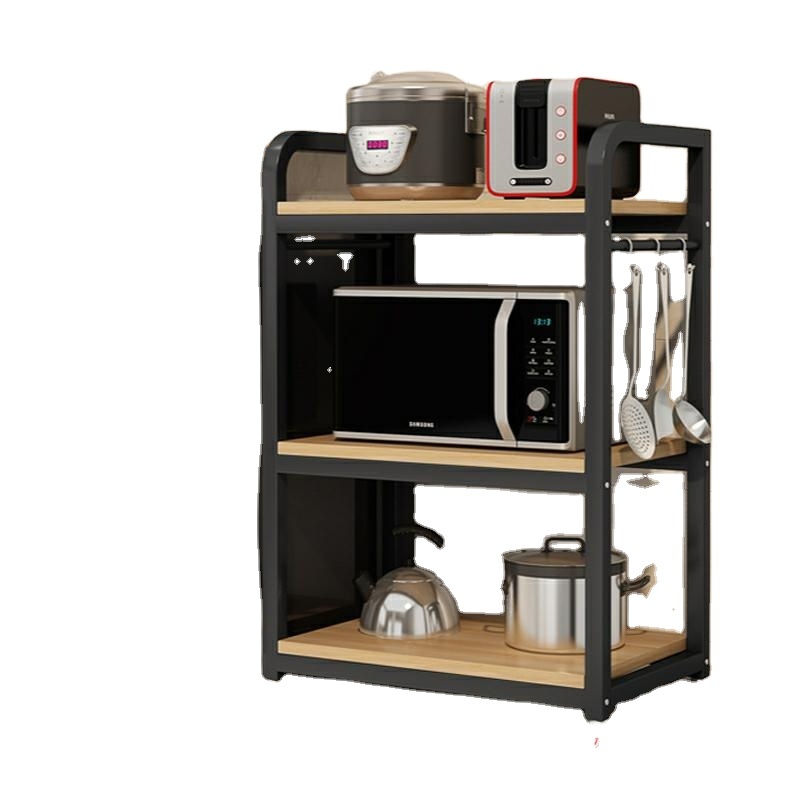 Kitchen Furniture Household Storage Pot shelf Kitchen Shelf Rack Organizer Microwave Oven Stand Wooden kitchenware CabinetKitch