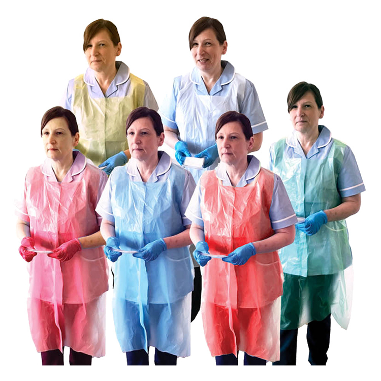 Polyethylene Clear Printed Waterproof Bbq Kitchen White Chef Disposable Plastic Pe Apron