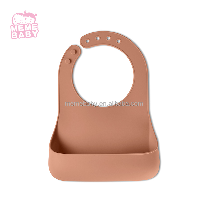 New Arrival 2021Soft BPA Free Eco Friendly Custom Drool Roll Up Waterproof Feeding Silicone Bibs Set Baby Infant Toddler Kid
