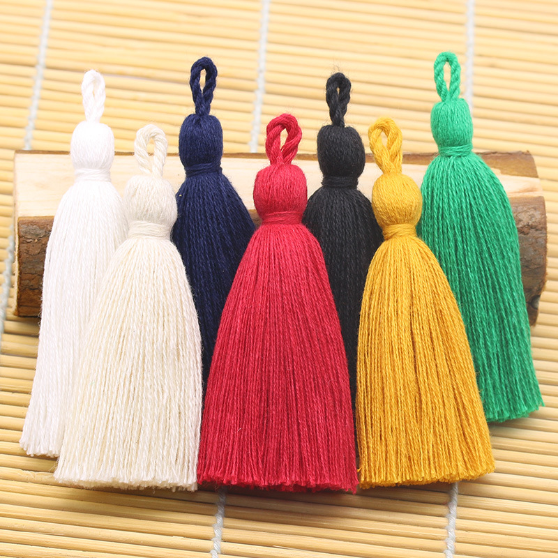 8CM Cotton Fringe Fat Tassel For Jewelry DIY Accessories Bohemian Tassel