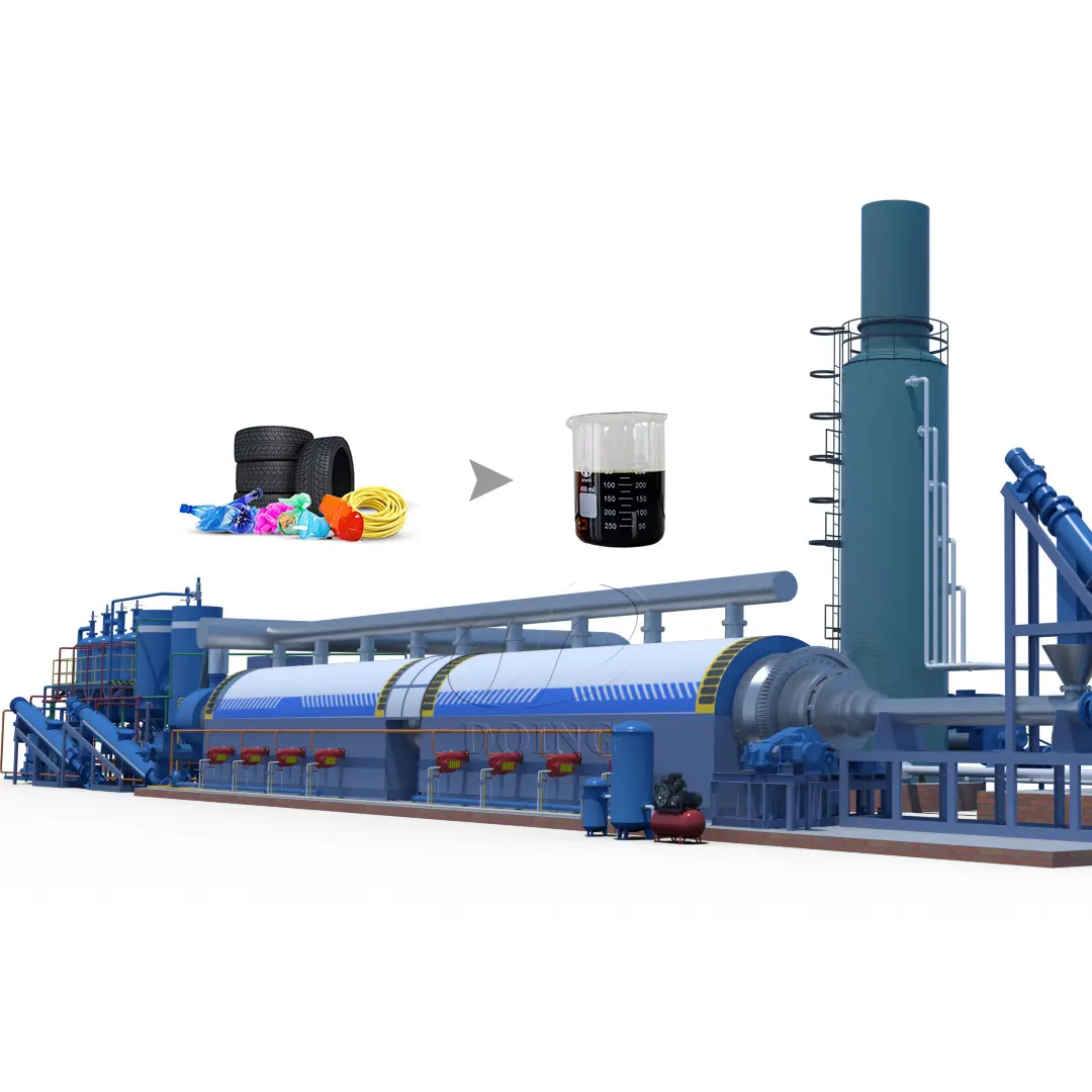 Fast Return 500kG-50TPD Waste  to Fuel Energy Recycling machine Scrap rubber tire plastic pyrolysis plant