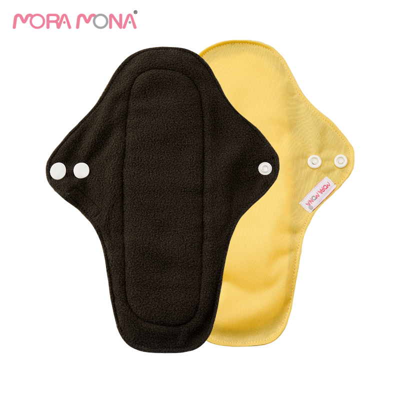 Mora mona Oem многоразовые мягкие бамбуковые темные внутренние женские Моющиеся Прокладки для салфеток гигиенические прокладки 23*18 см