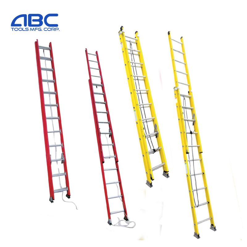 Escalera telescomica de fibra de vidrio escada extensiva de fibra escalera con estencion