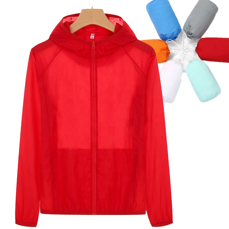 Long-sleeved ultra-thin breathable comfortable non-fading transparent lady outdoor sports jacket sun protection clothing