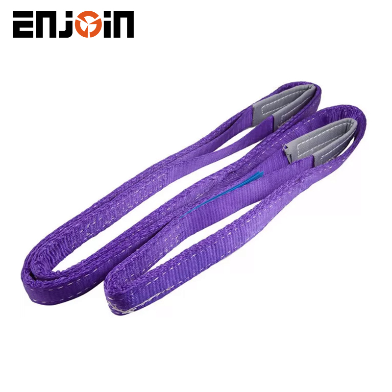 Enjoin1ton X 2m дуплекс лямки слинг, CE 5:1 6:1 7:1 8:1 плоский полиэстер 1Ton подъемные стропы
