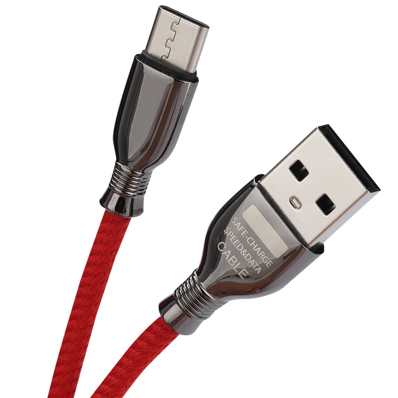 2.0USB A/M TO MICRO Length 1.0M USB For IPHONE 5V2A Zinc Alloy Cable Braid Material