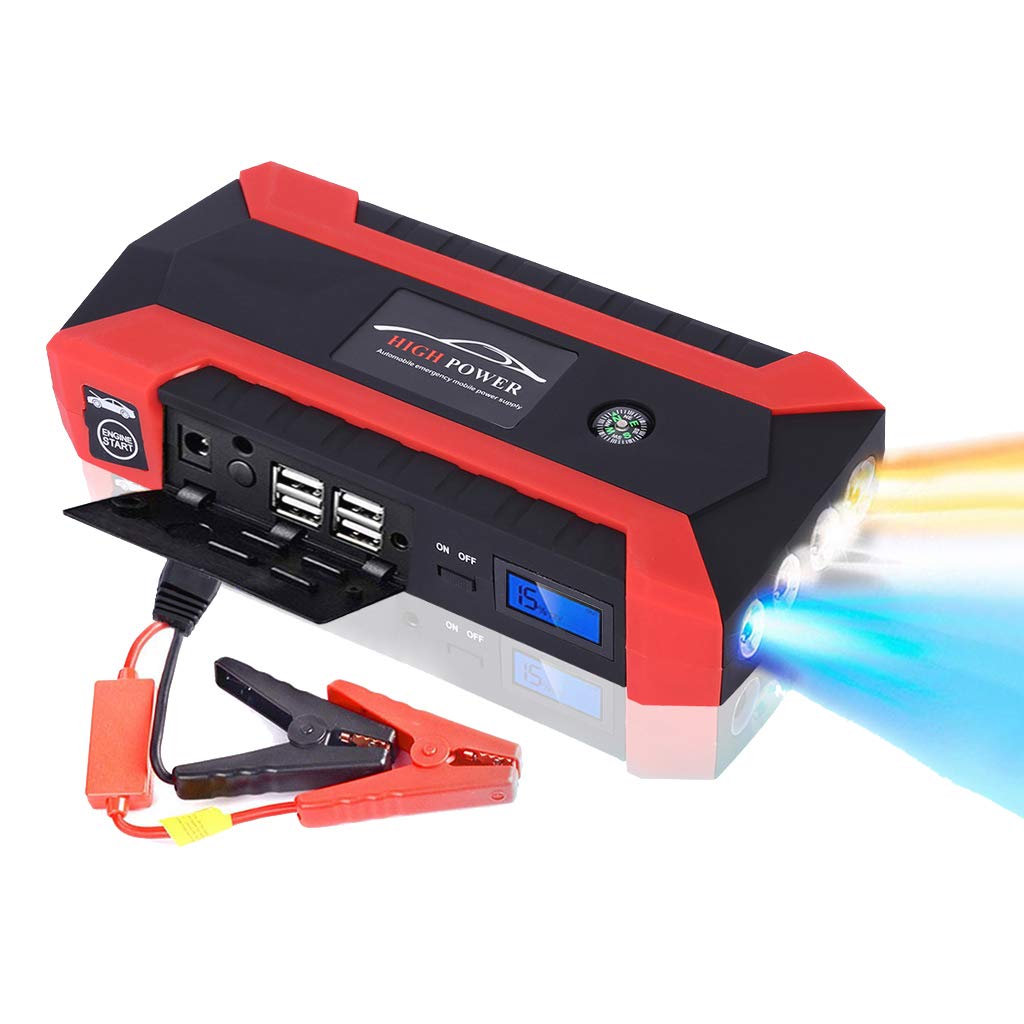 12000 мА/ч, 600A пиковое значение тока автомобильного аккумулятора power bank jumpstarter комплект джемпер пусковое устройство Внешнего Аккумулятора