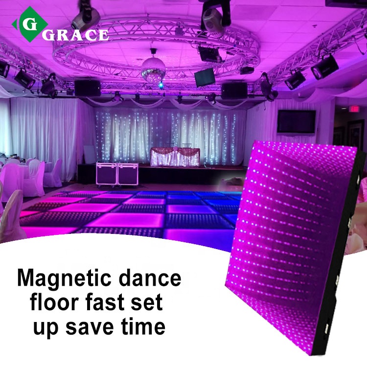 Grace Fast Setup 2ft By 2ft Wireless 3D Mirror Magnet LED Dancing Floor