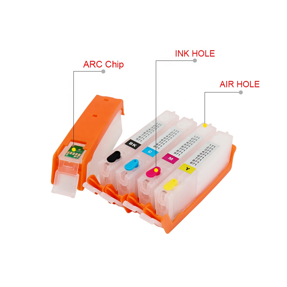 Colorsun 5 цветов PGI-470 CLI-471 Заправляемый картридж с чернилами для Canon PIXMA MG6840 MG5740 TS5040 TS6040 картриджи для принтеров