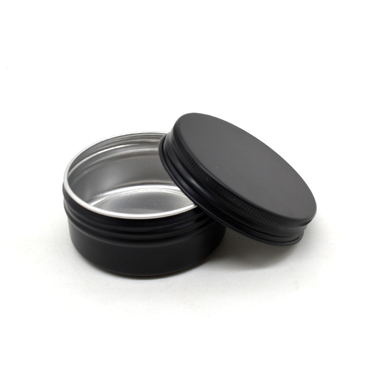 Black Matt Metal Container Aluminum Tin Cans Candle Tea Tin Aluminium Cosmetic Tin