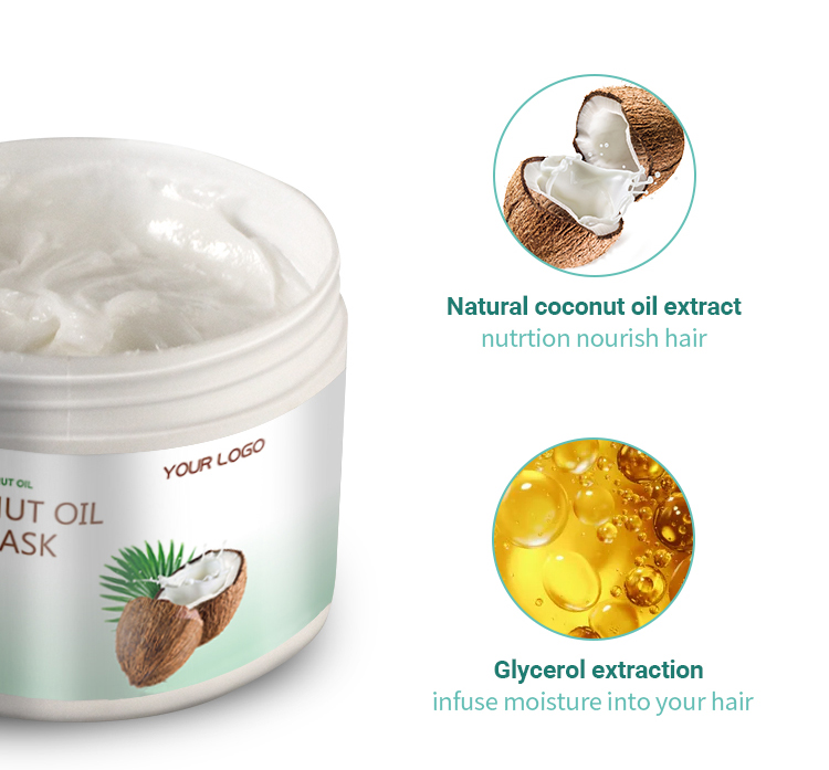 Wholesale Bulk Private Label Salon Repair Hair Natural Herbal Coconut Hair Mask For Dry Damaged Hair