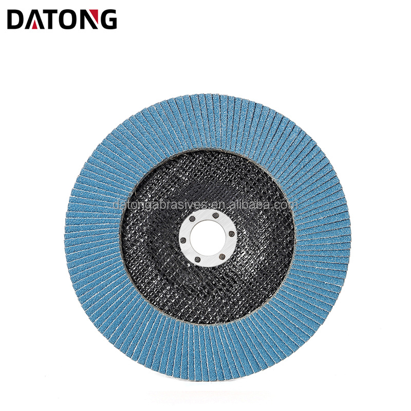 Datong factory flap wheel 180x22mm 7x7/8inch Grit 180 diamond flap disc high density calcined for metal Grinding Wheel